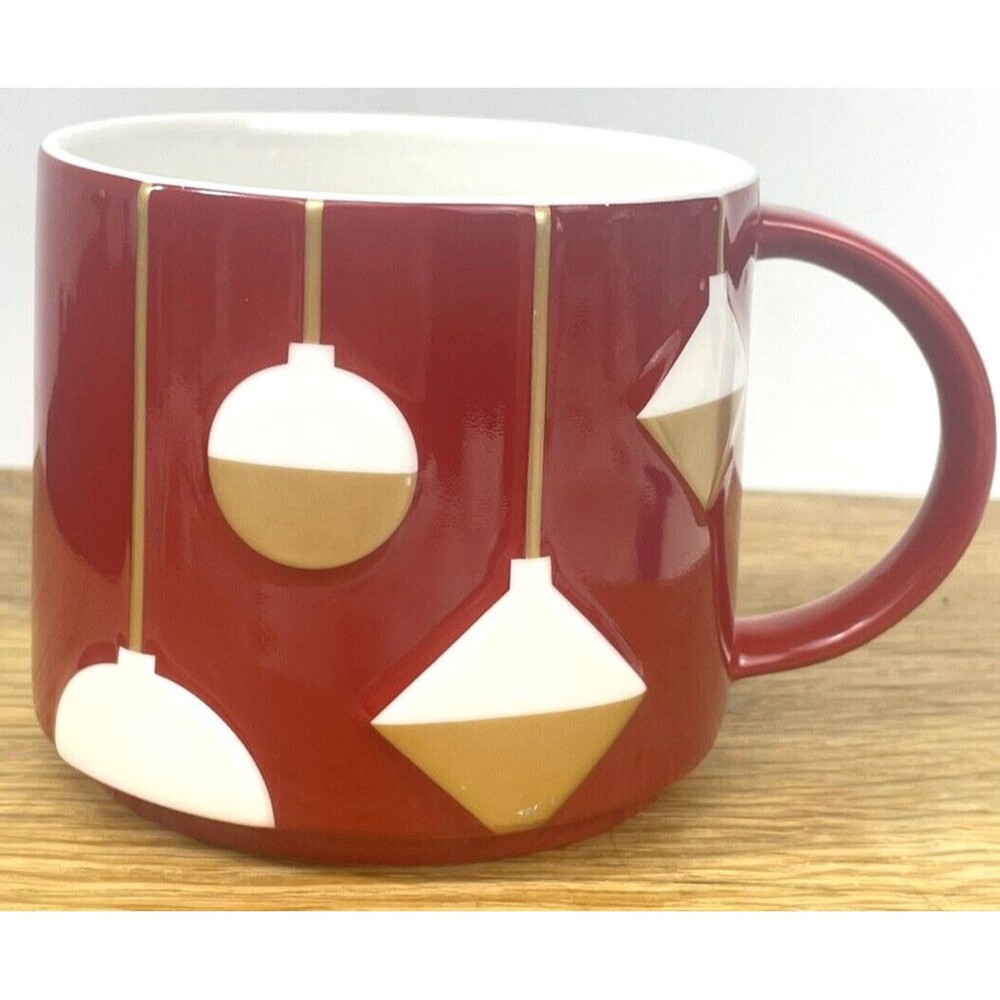 Starbucks 2012 3D Chistmas Ornament Red Gold Holiday Mug Classy Posh Festive